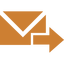 Pictogramme représentant une enveloppe fermée avec une flèche vers la droite, figurant l'envoi d'un courrier électronique.